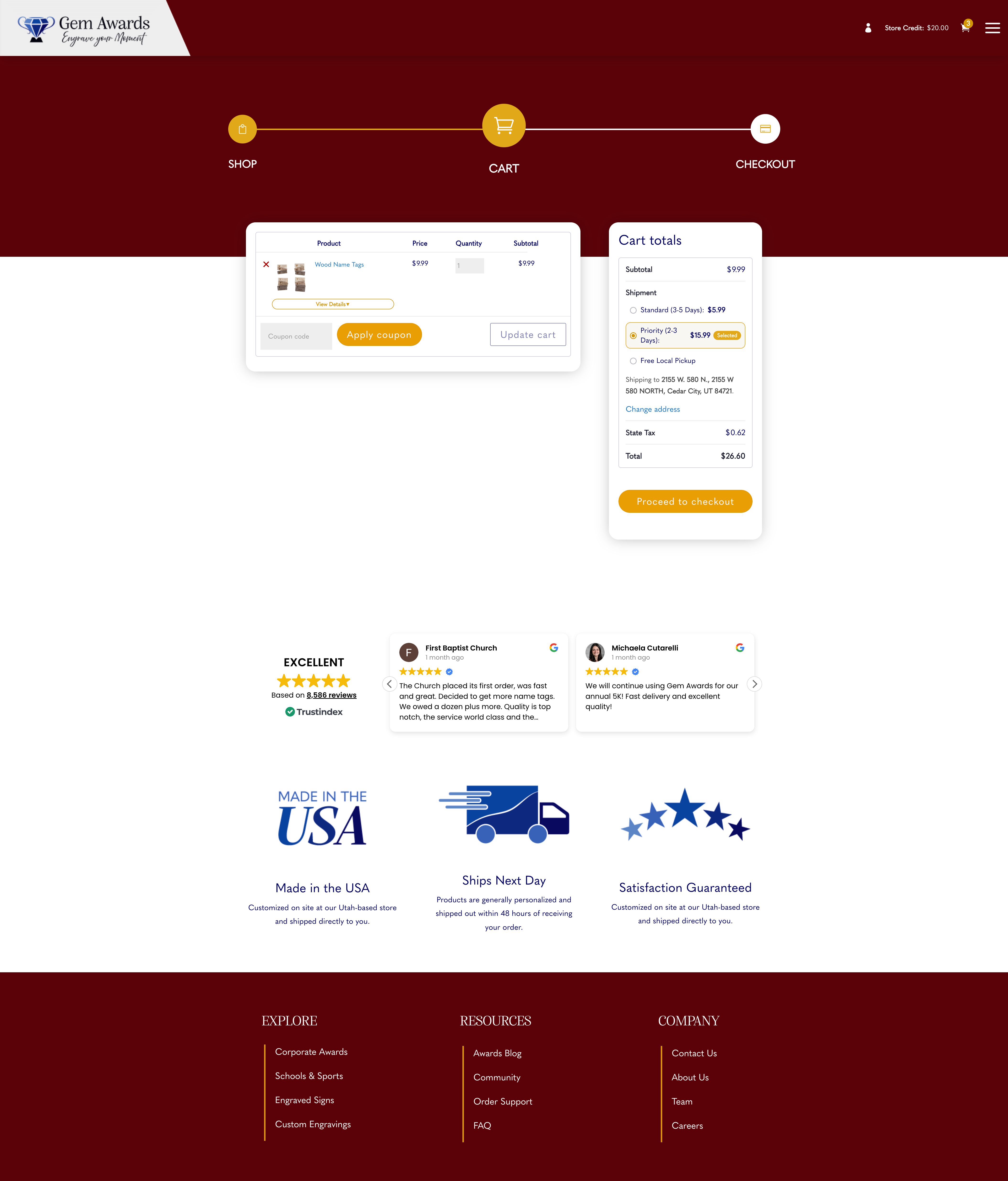 Cart & Checkout Experience