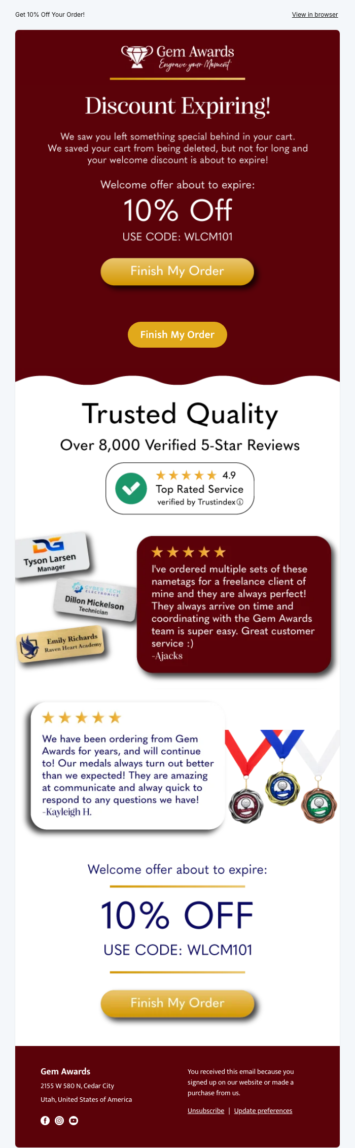 Prospect Welcome Discount Expiring