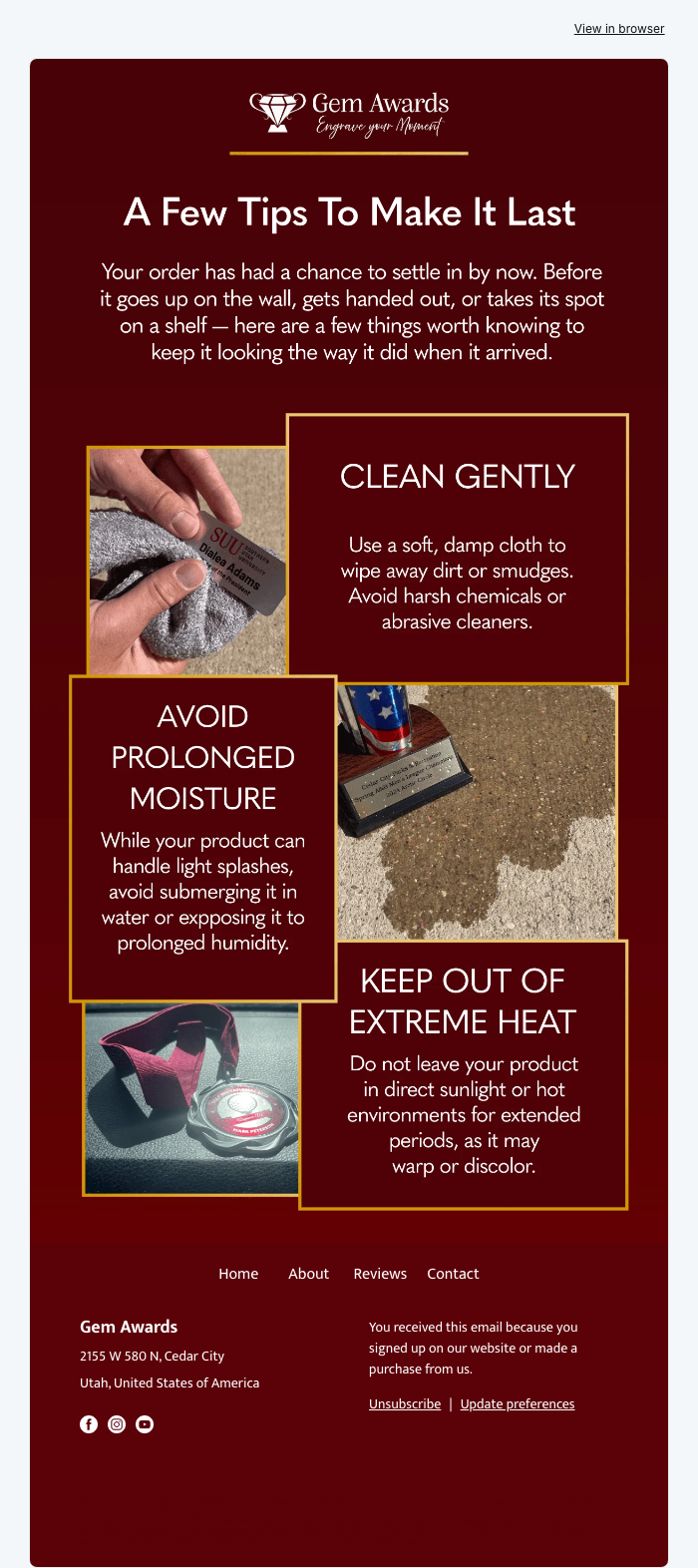 Care tips