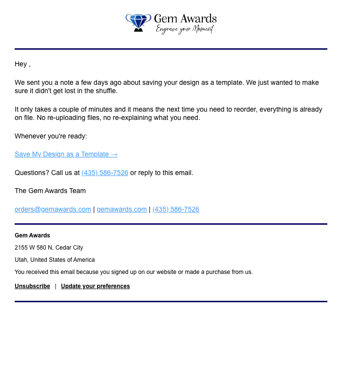 Save Design Reminder A