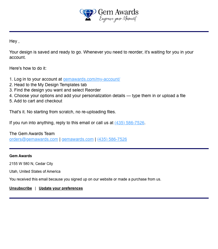 Your Design Template Is In!